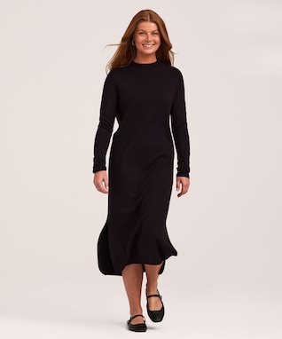 Denver Hayes Women's Double Knit Midi Sweater Dress