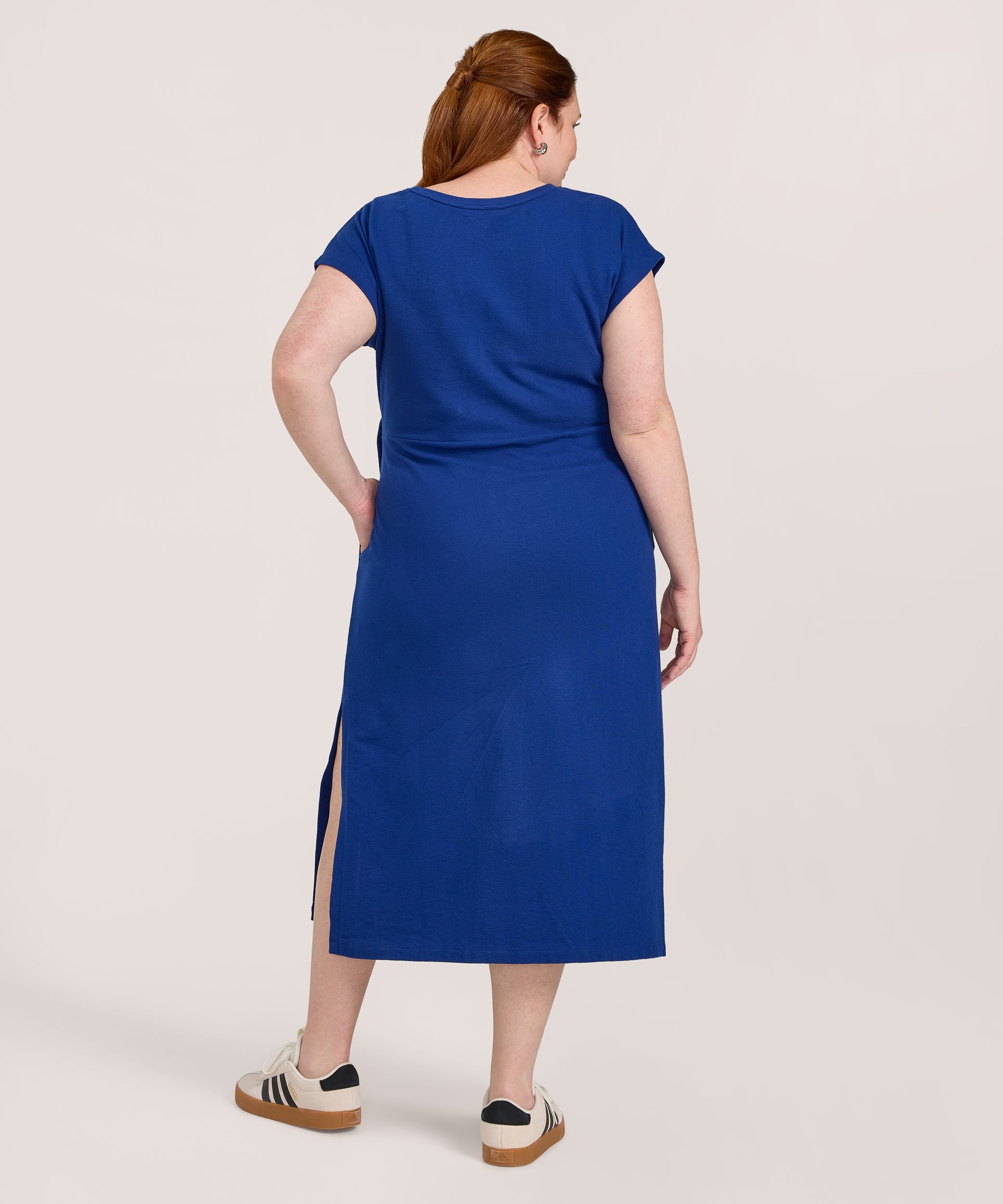 Robe en tricot à nouer sur le devant pour femmes, Denver Hayes