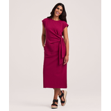 Robe en tricot à nouer sur le devant pour femmes, Denver Hayes