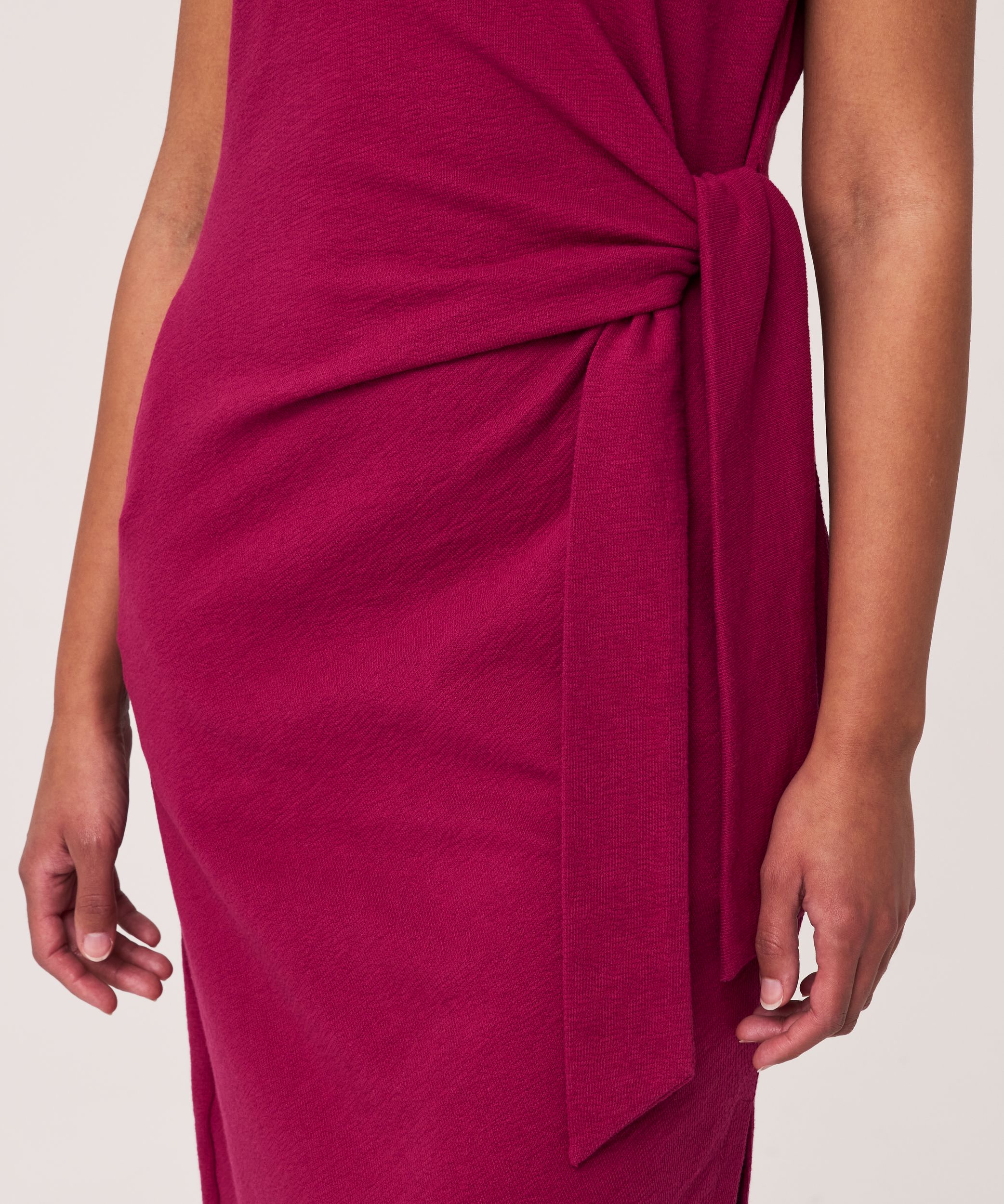 Robe en tricot à nouer sur le devant pour femmes, Denver Hayes