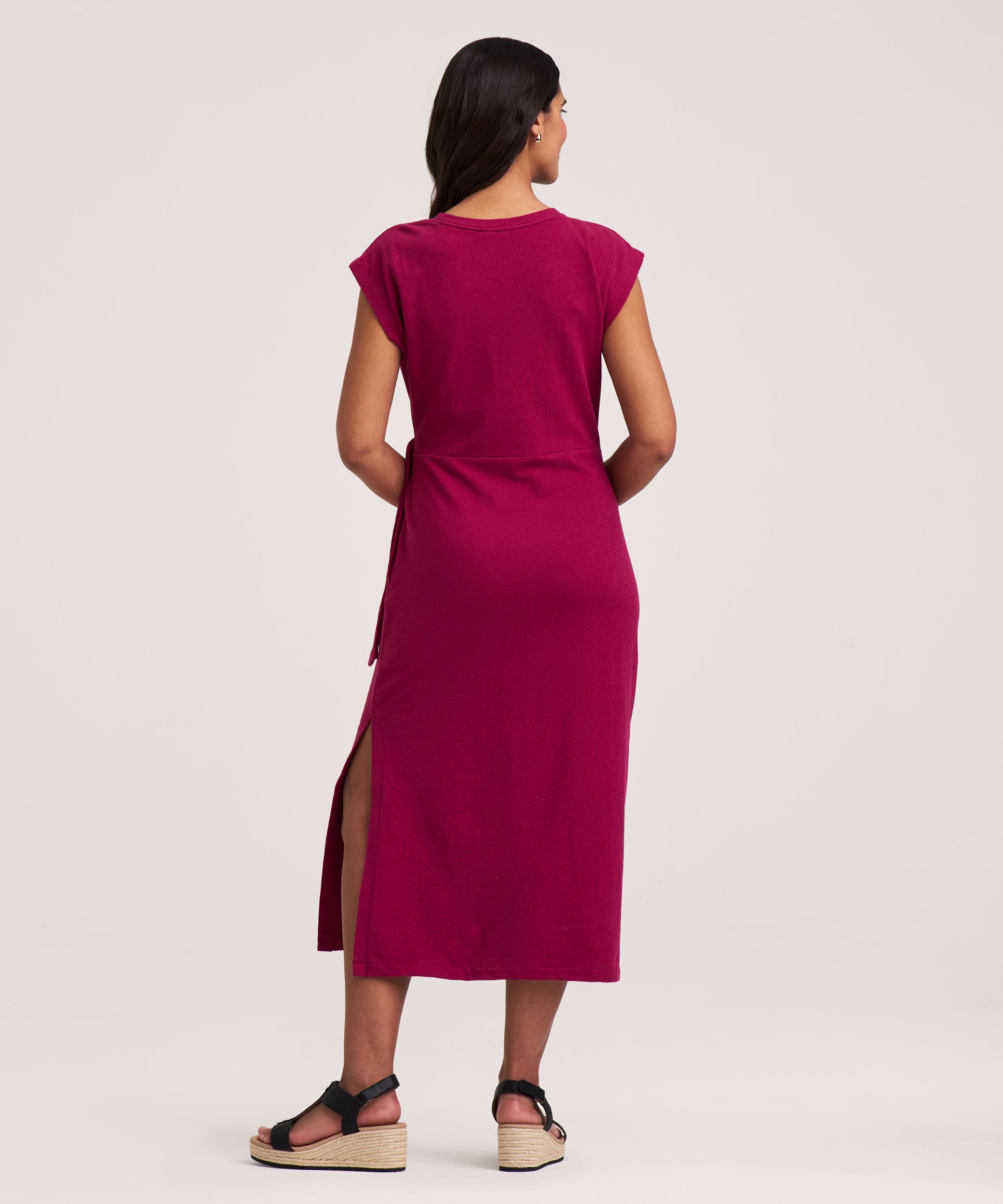 Robe en tricot à nouer sur le devant pour femmes, Denver Hayes