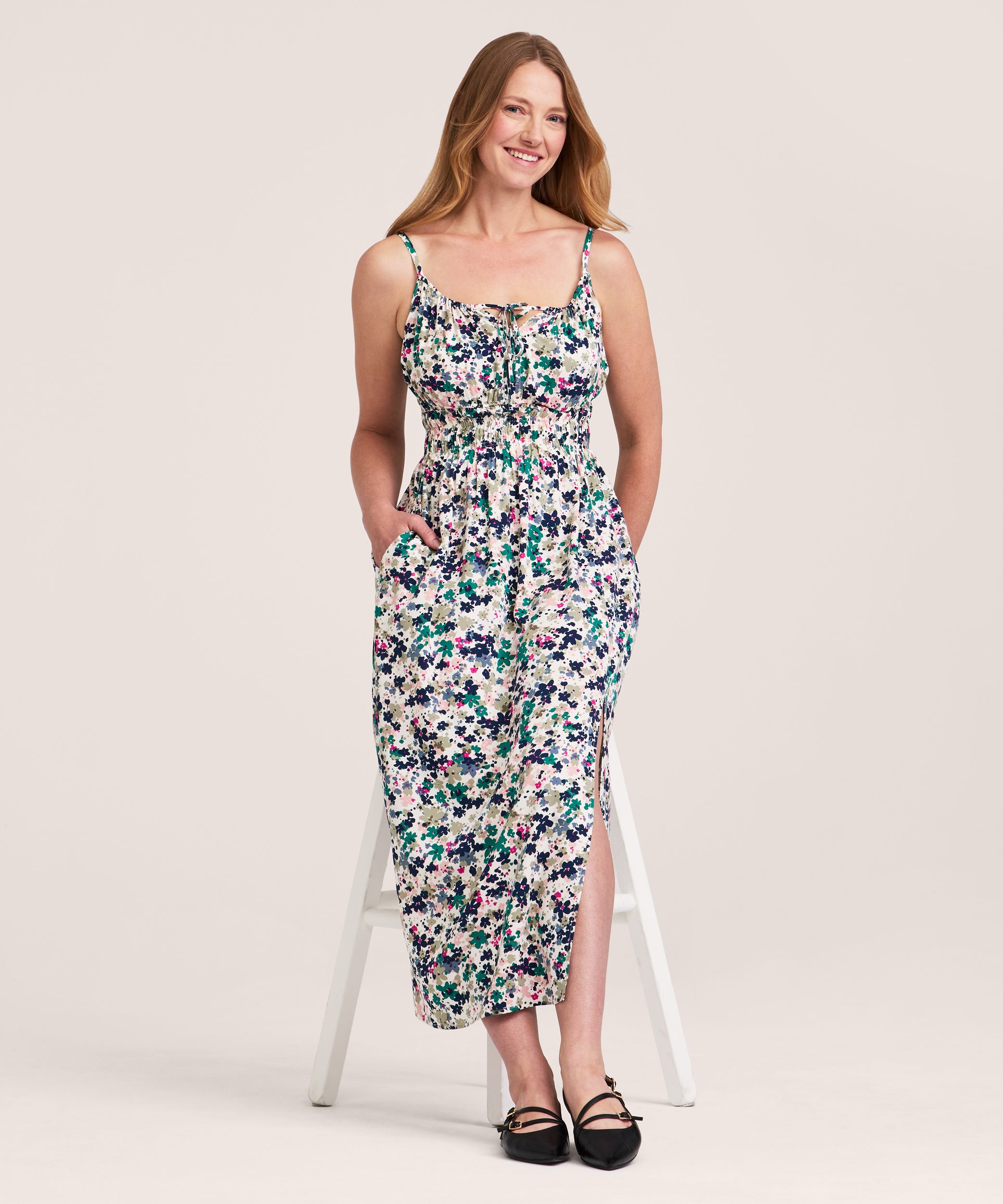 Denver Hayes Women's Ruched WaistTank Dress