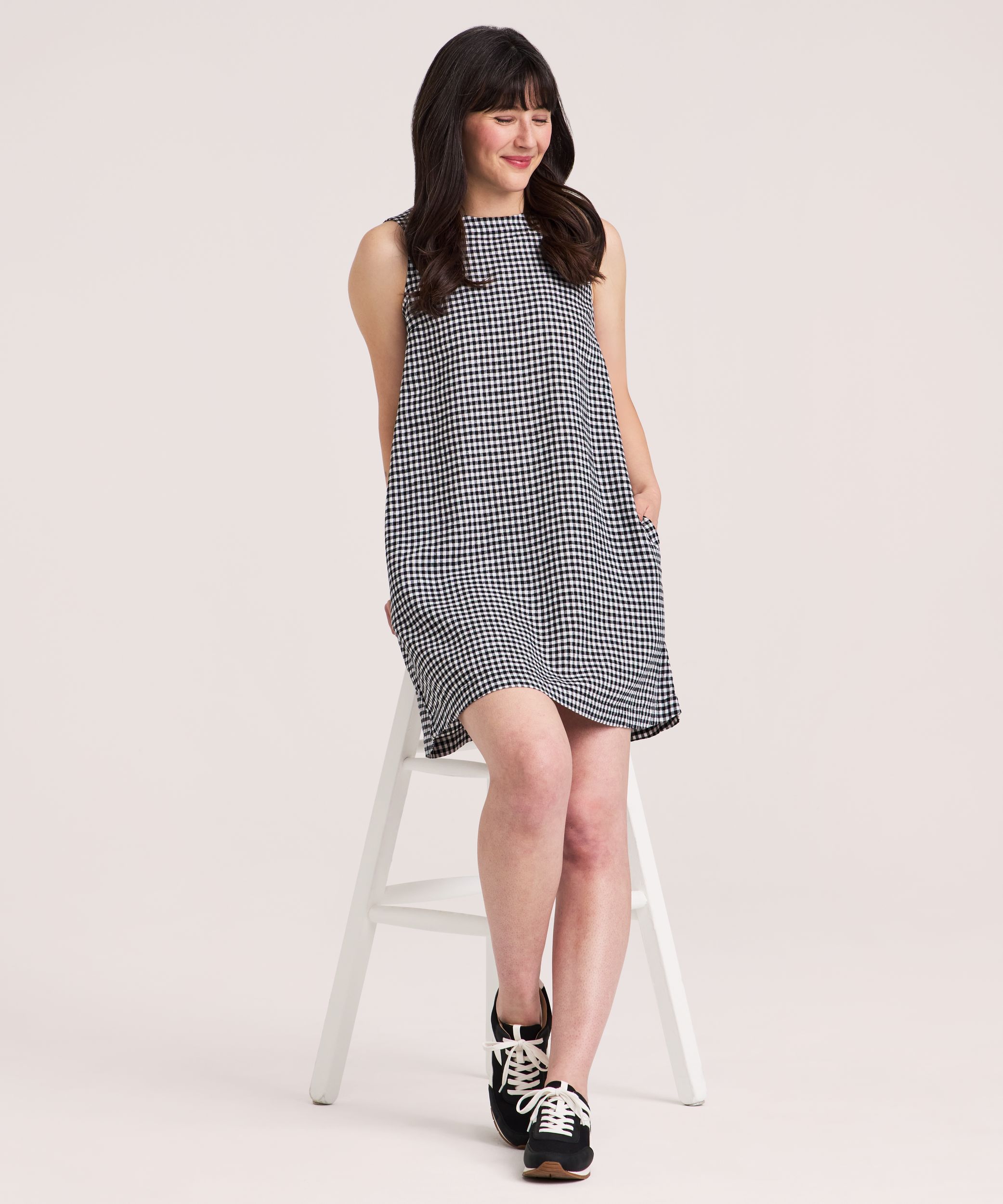 Denver Hayes Women's Sleeveless Linen Shift Dress