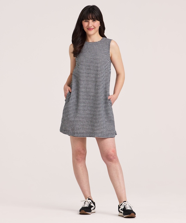 Robe droite en lin sans manches pour femmes, Denver Hayes