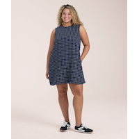 Denver Hayes Women's Sleeveless Linen Shift Dress