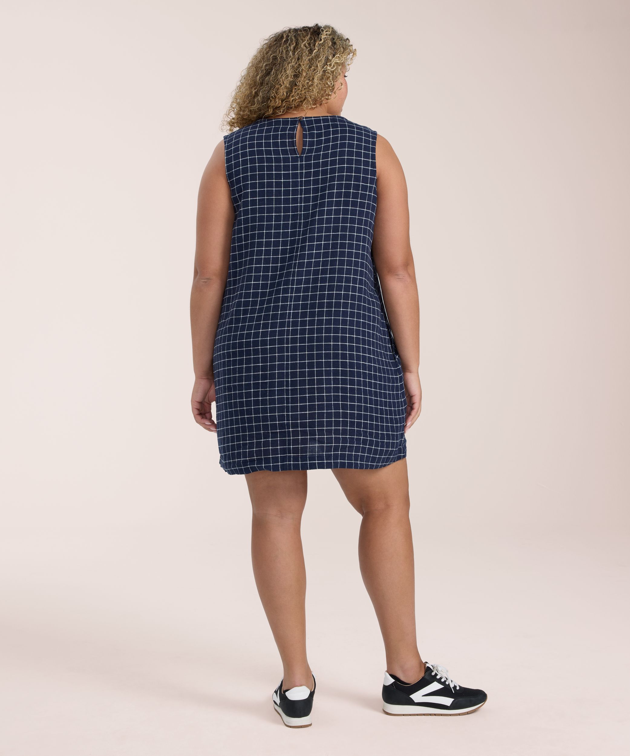 Robe droite en lin sans manches pour femmes, Denver Hayes