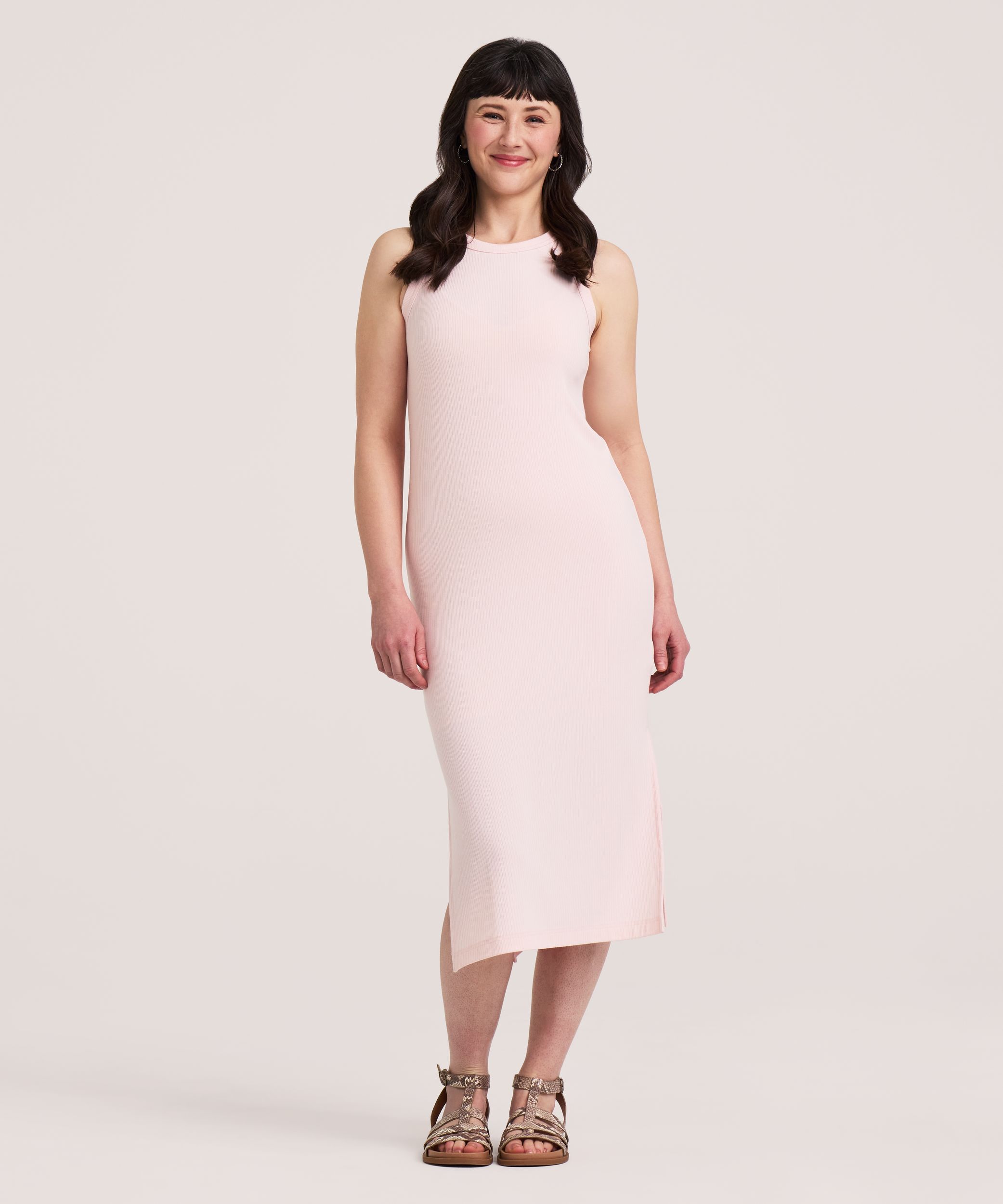 Robe moulante en tricot côtelé pour femmes, Denver Hayes