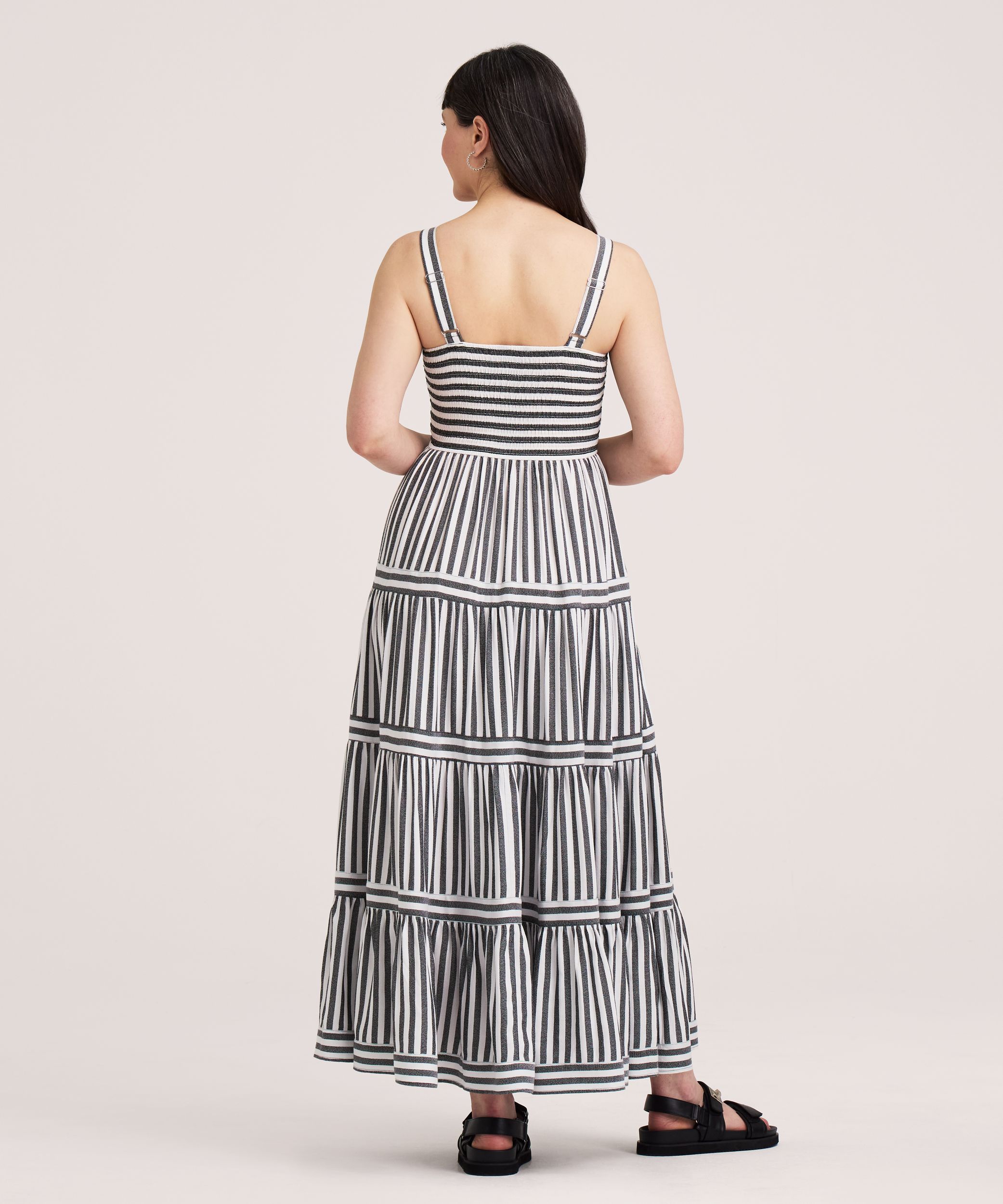 Denver Hayes Women's Smocked Bodice Tier Dress