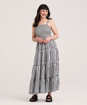 Robe à corsage avec volants froncés pour femmes, Denver Hayes