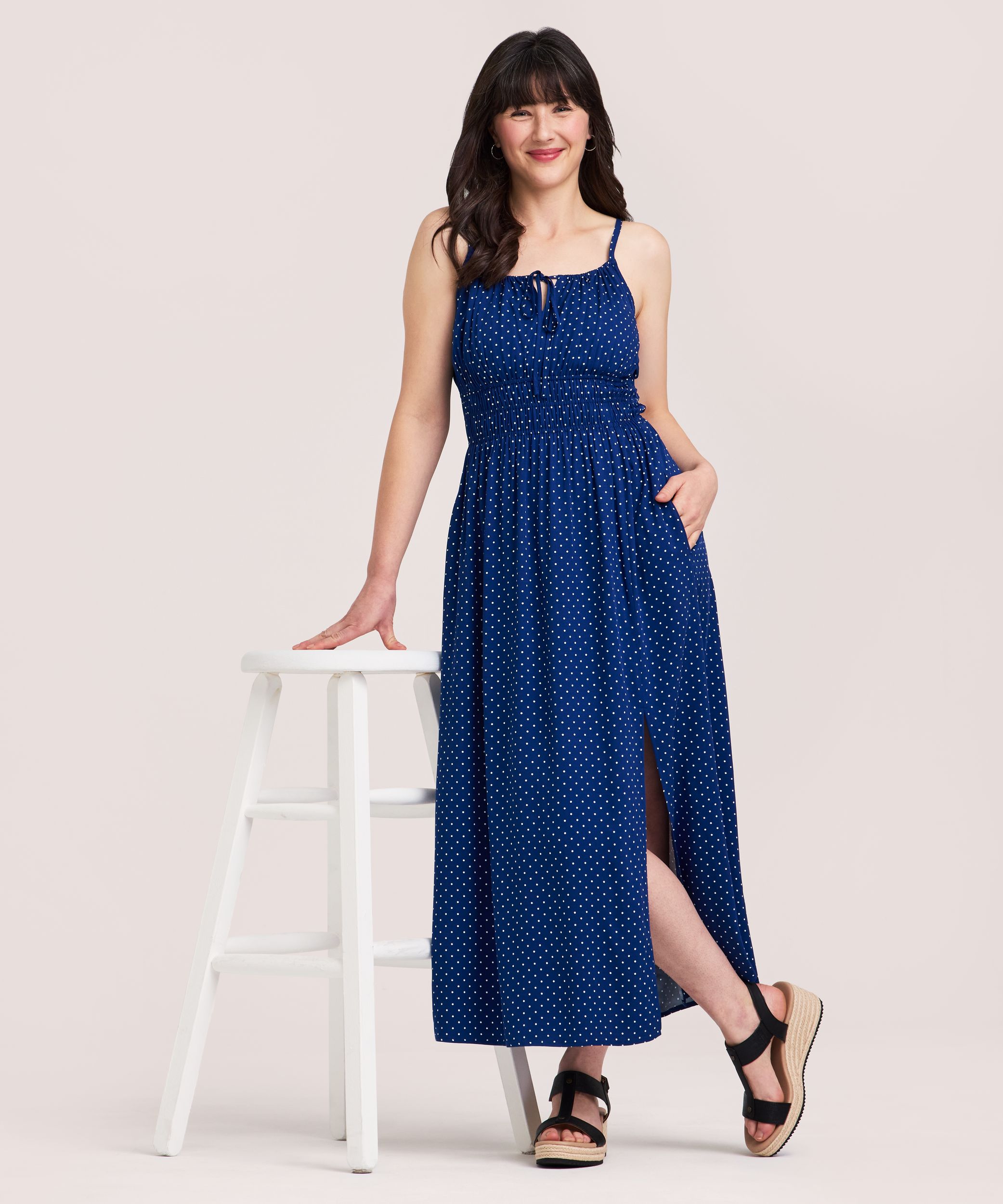 Denver Hayes Women's Ruched WaistTank Dress