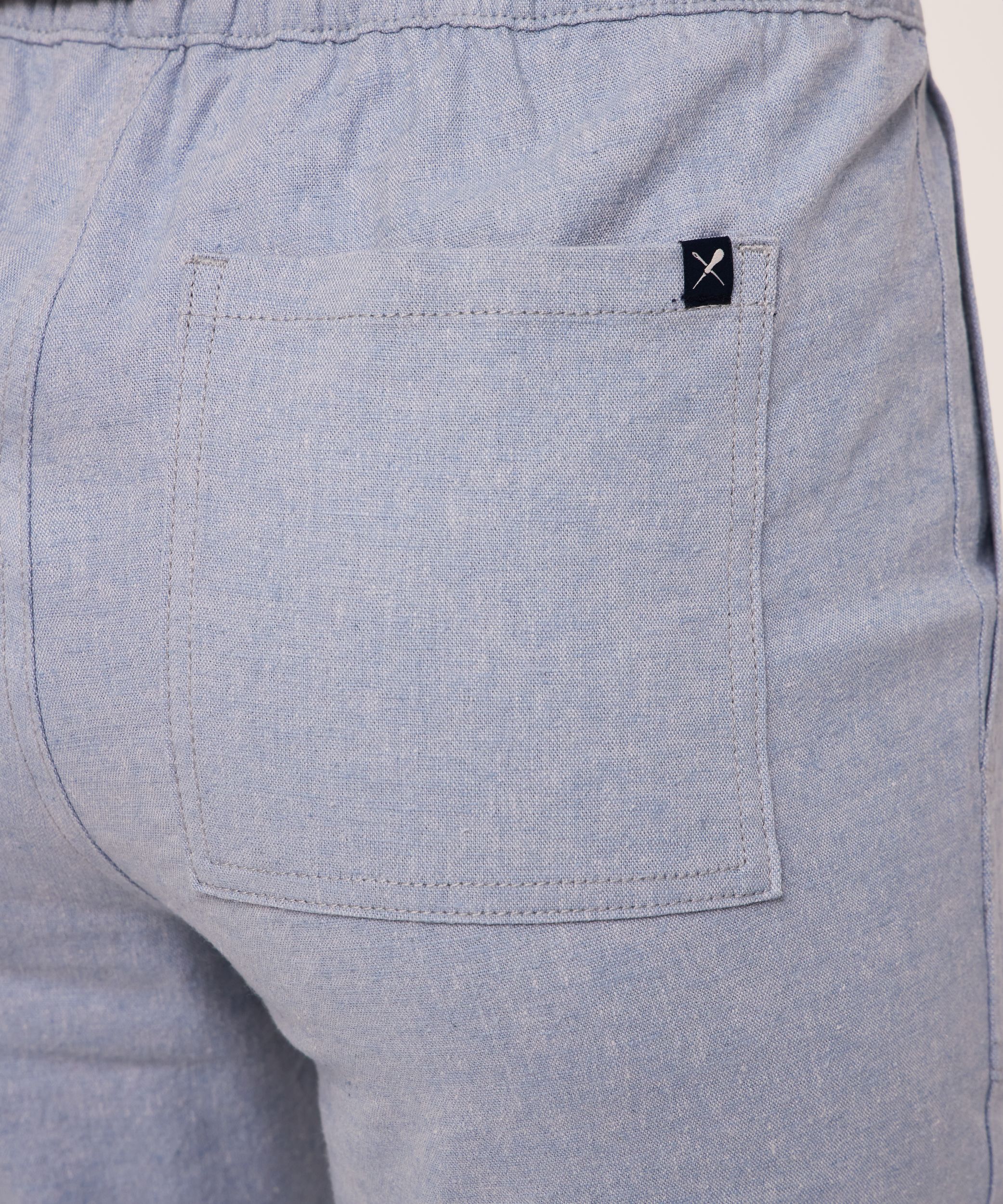 Pantalon à enfiler en mélange de lin pour femmes, Ankle Grazer, Denver Hayes