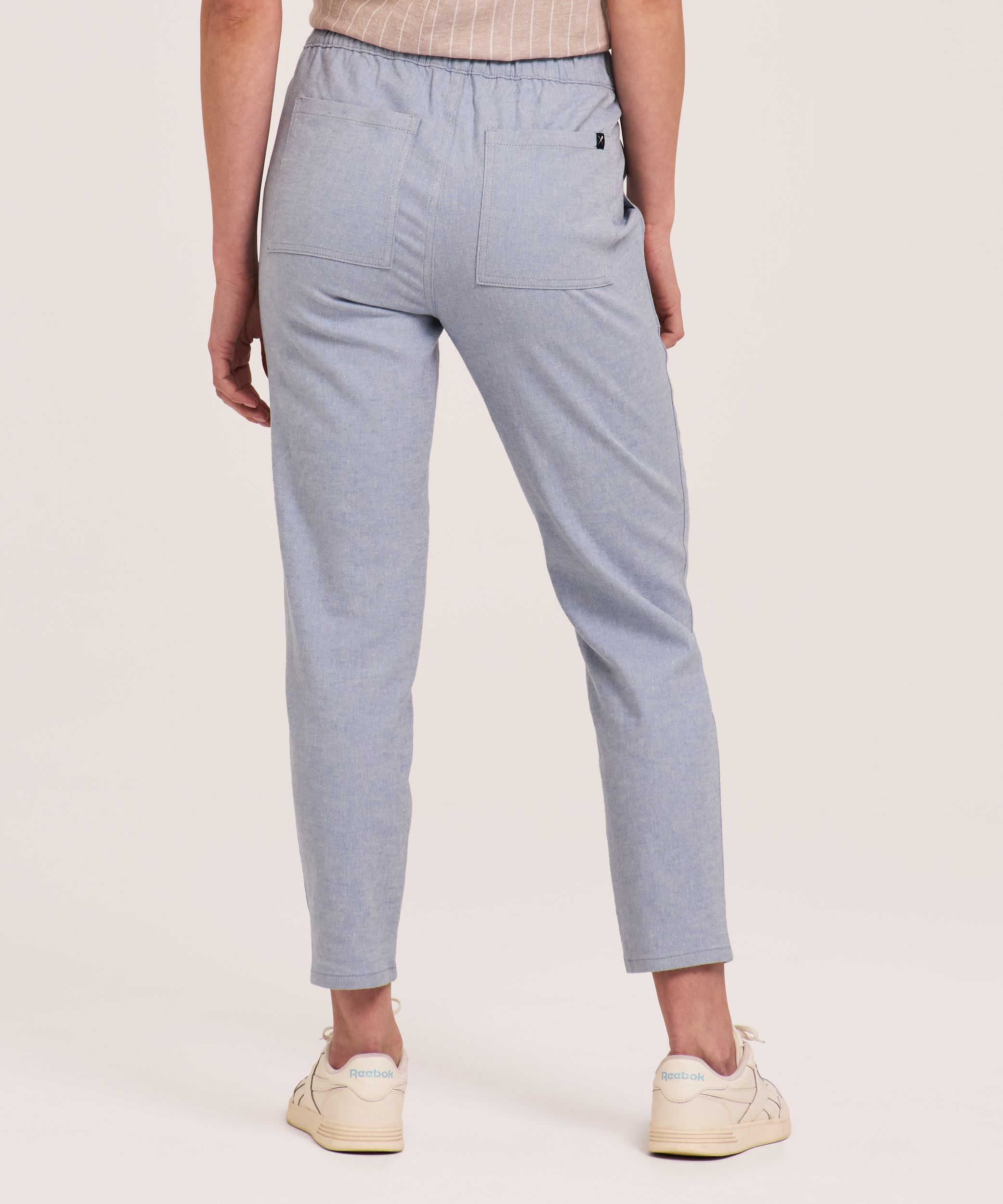 Pantalon à enfiler en mélange de lin pour femmes, Ankle Grazer, Denver Hayes