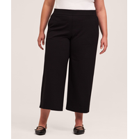 Pantalon court à enfiler en tricot à jambe large pour femmes, Denver Hayes Front_Flat