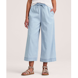 Pantalon court à enfiler en Tencel à jambe large pour femmes, Denver Hayes