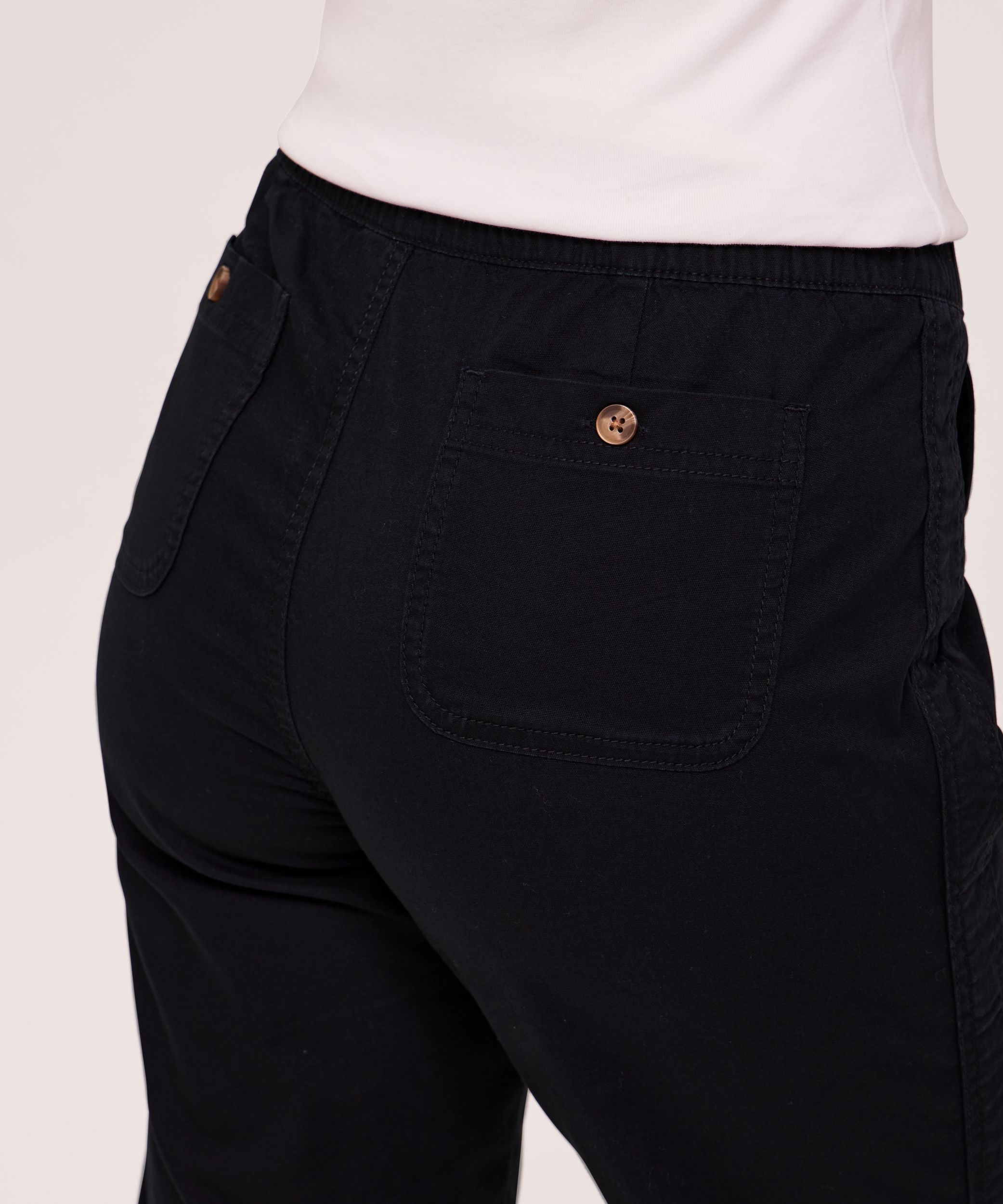 Denver Hayes Women's Pull-On Stretch Canvas Crop Capri Pant