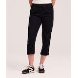 Capri court en toile extensible à enfiler pour femmes, Denver Hayes Front_Flat