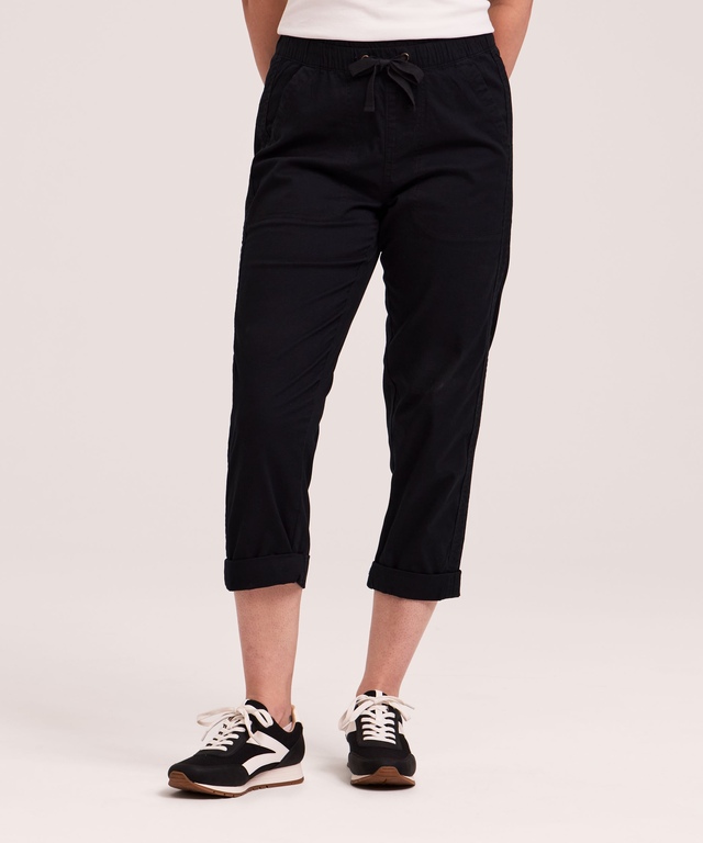 Capri court en toile extensible à enfiler pour femmes, Denver Hayes