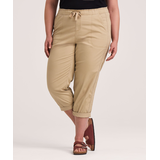 Capri court en toile extensible à enfiler pour femmes, Denver Hayes