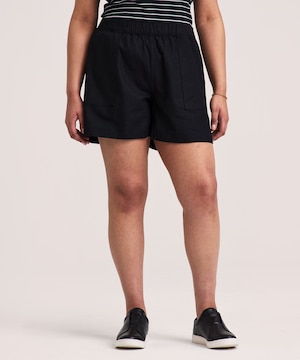 Short à enfiler en mélange de lin pour femmes, Denver Hayes