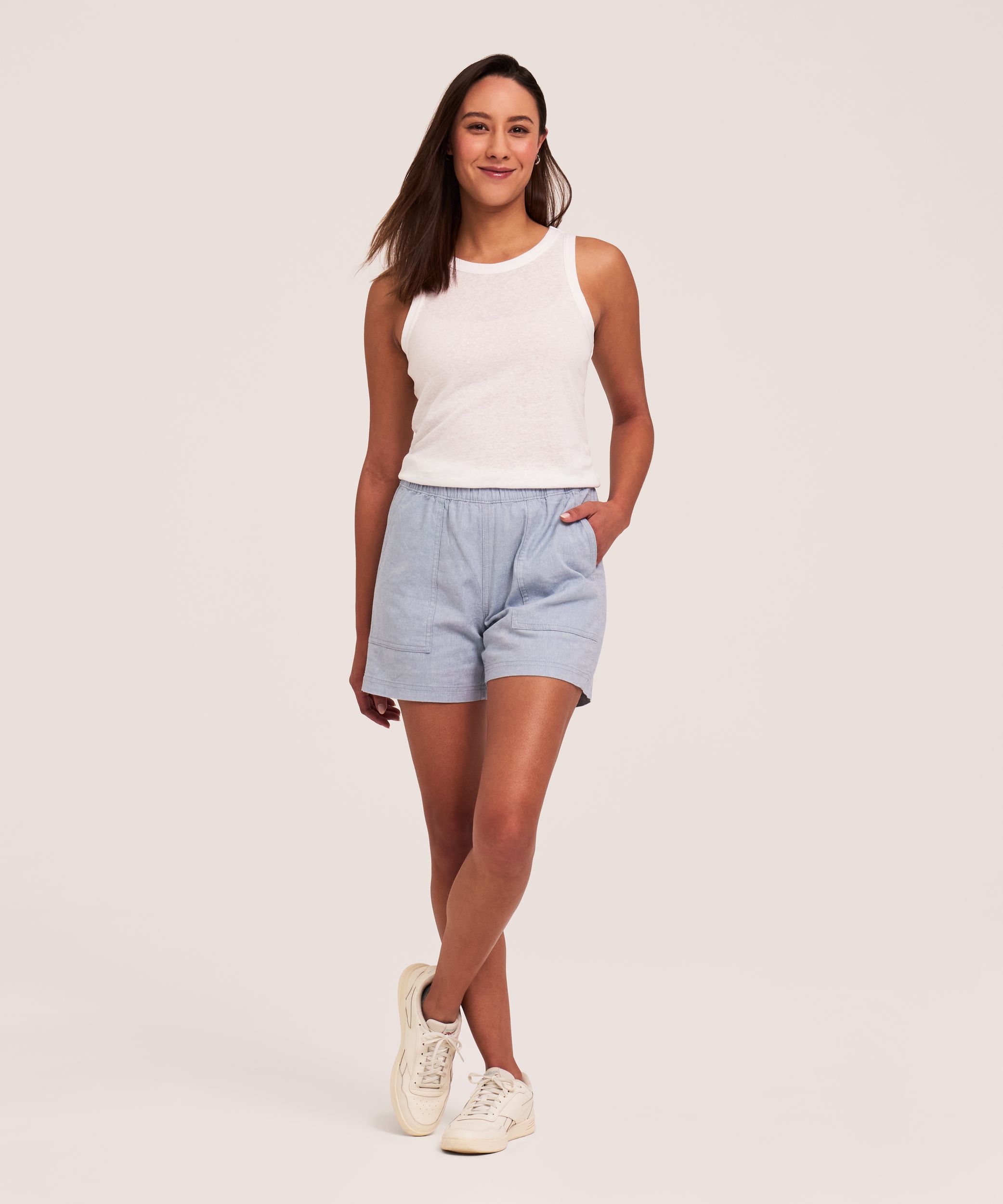 Denver Hayes Women's Pull-On Linen Blend Shorts