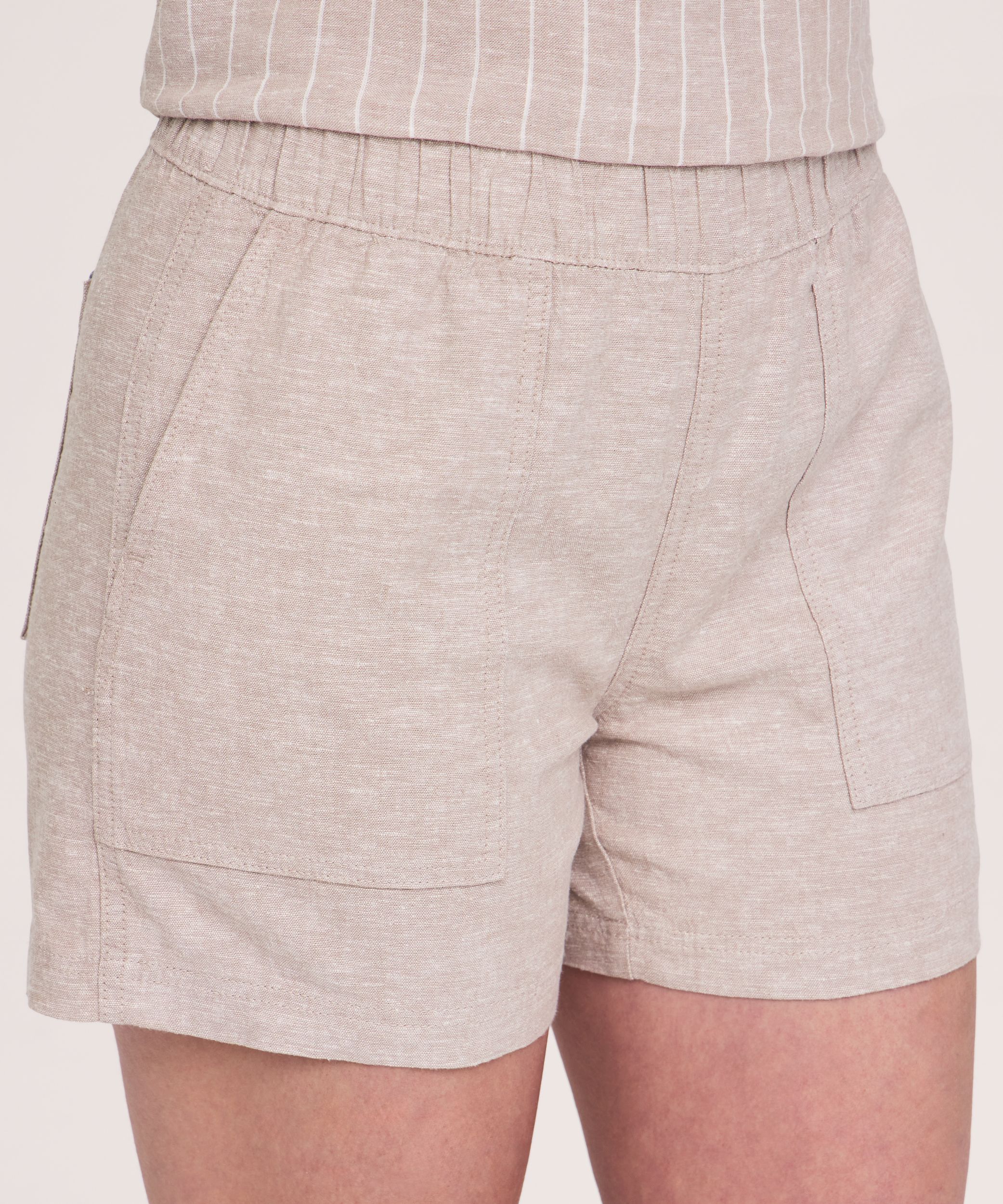 Denver Hayes Women's Pull-On Linen Blend Shorts