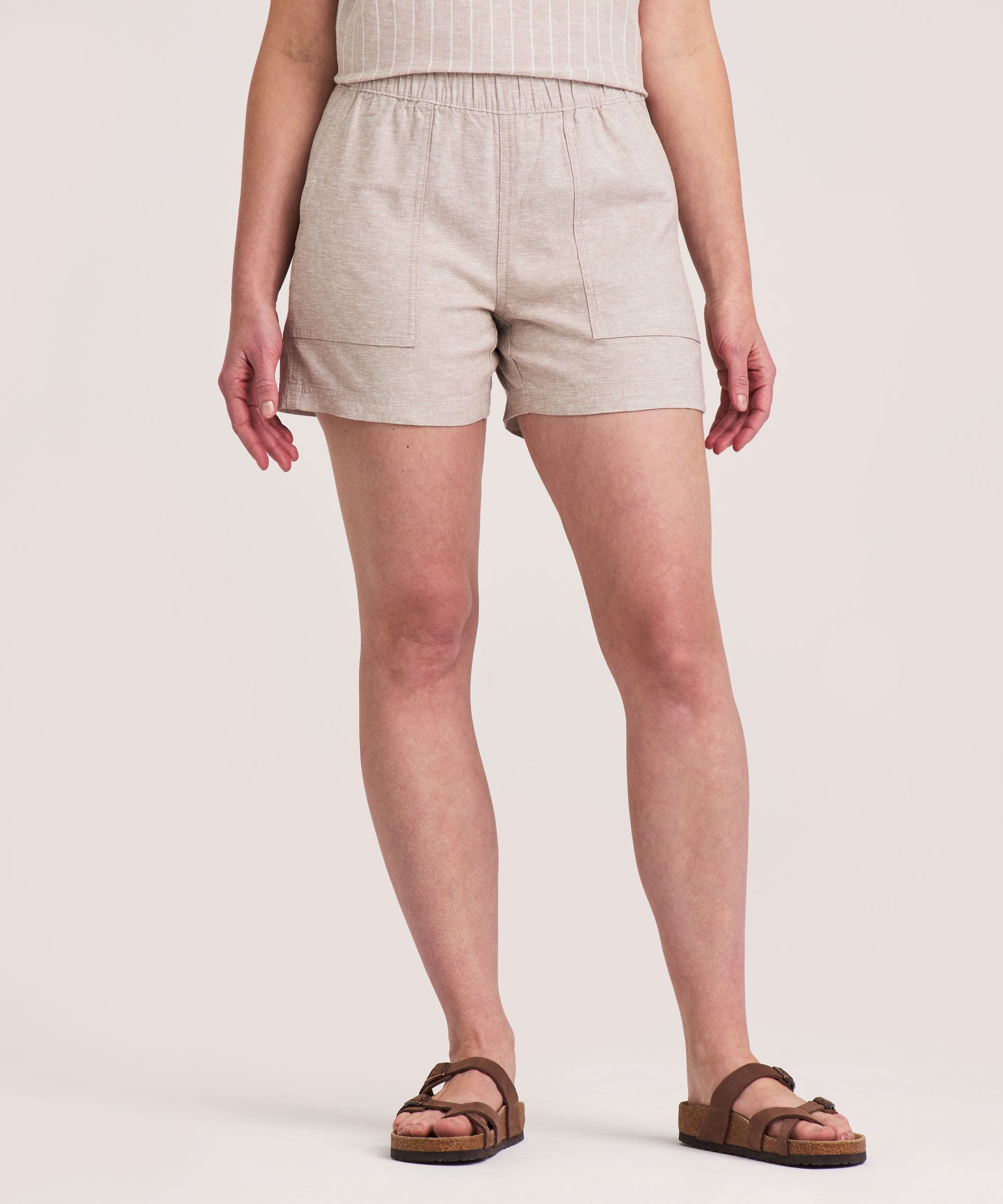 Denver Hayes Women's Pull-On Linen Blend Shorts
