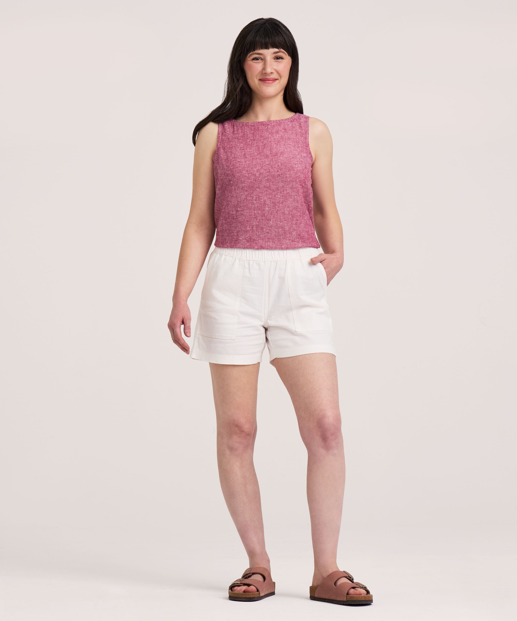 Denver Hayes Women's Pull-On Linen Blend Shorts