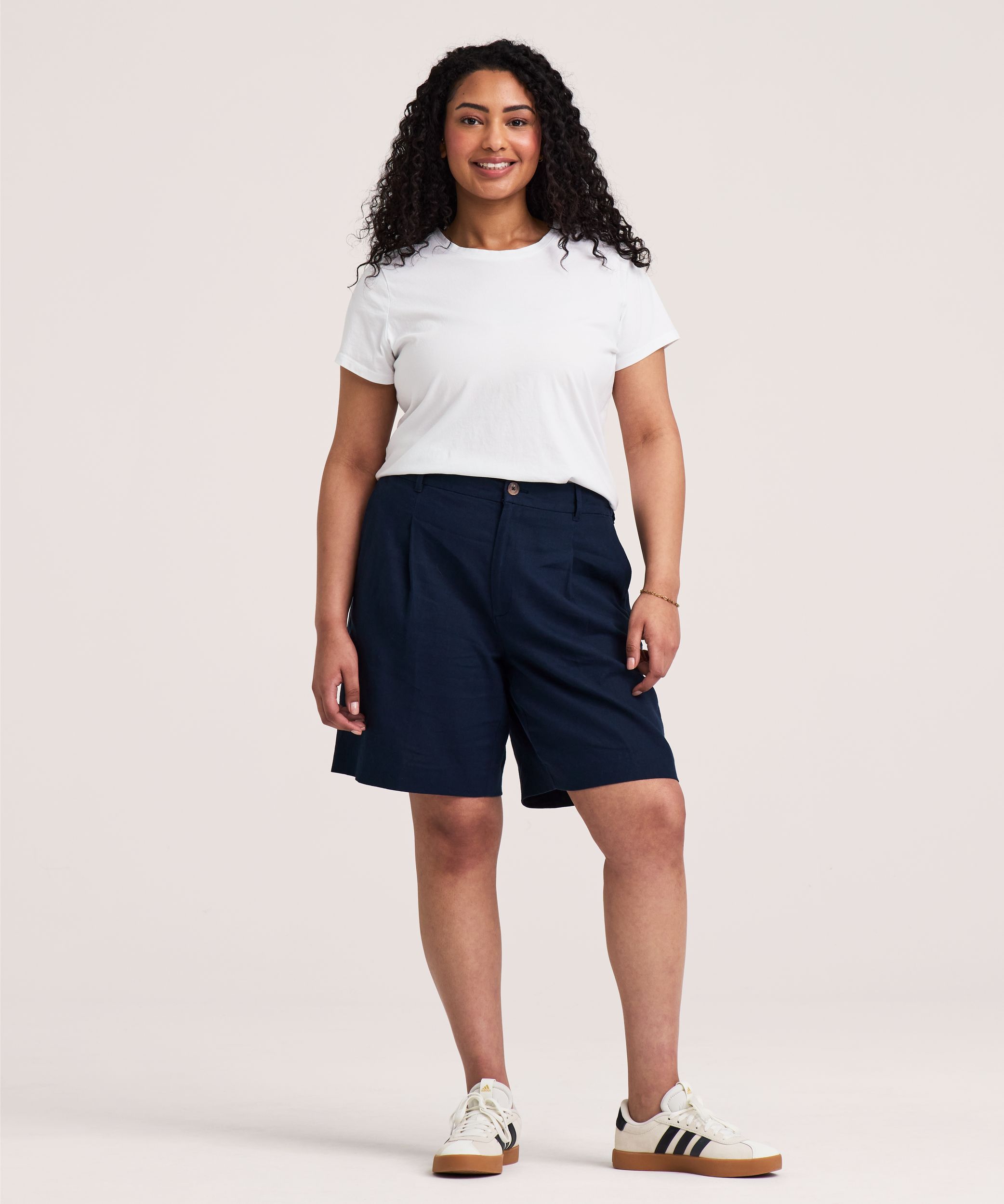 Denver Hayes Women's Blend Pleated Bermuda Shorts