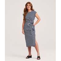 Robe en tricot à nouer sur le devant pour femmes, Denver Hayes