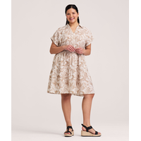 Robe à col Johnny et à manches courtes pour femmes, Denver Hayes