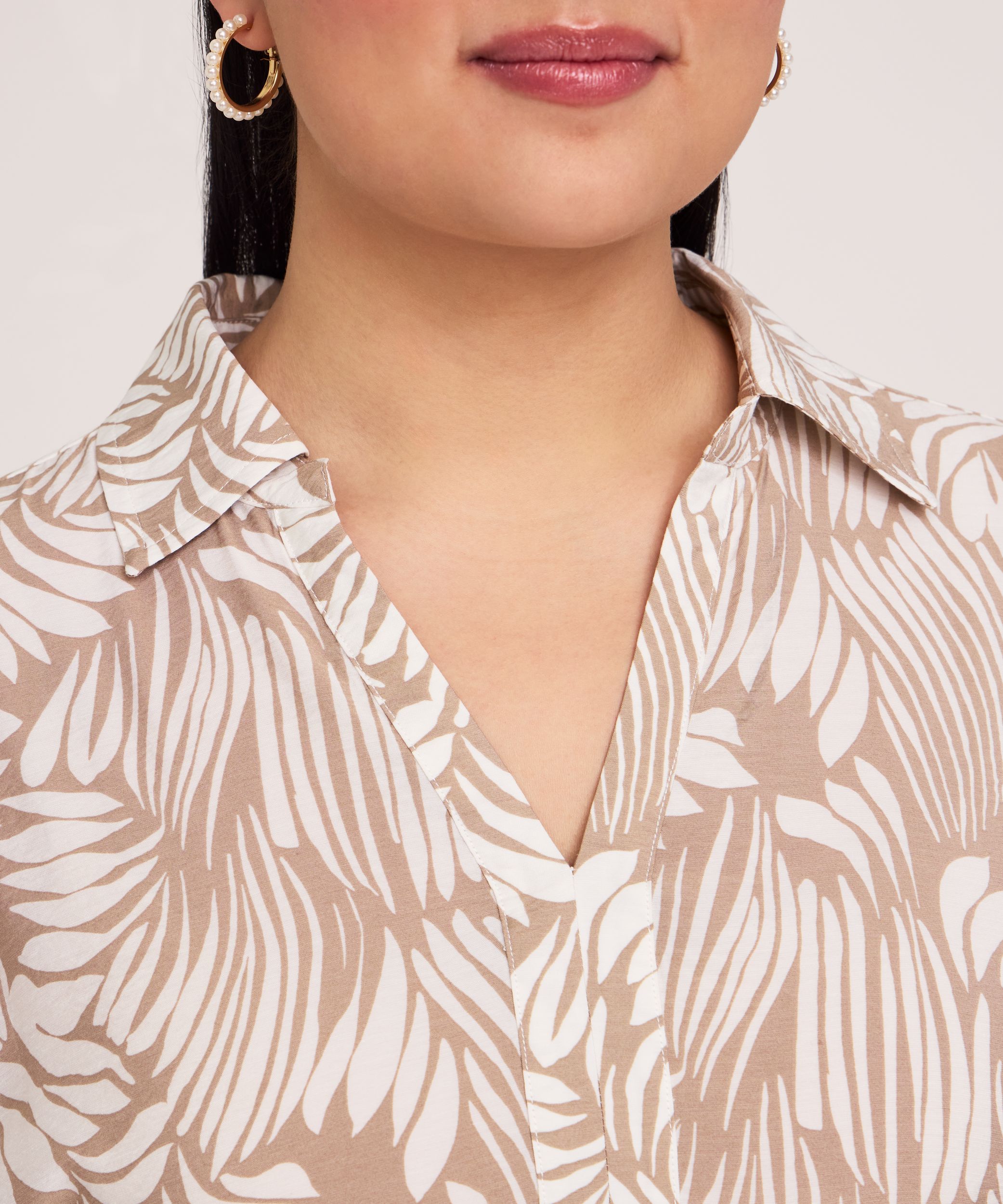Denver Hayes Women's Short Sleeve Johnny Collar Dress