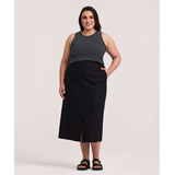 Denver Hayes Women's Linen Skirt Front_Flat