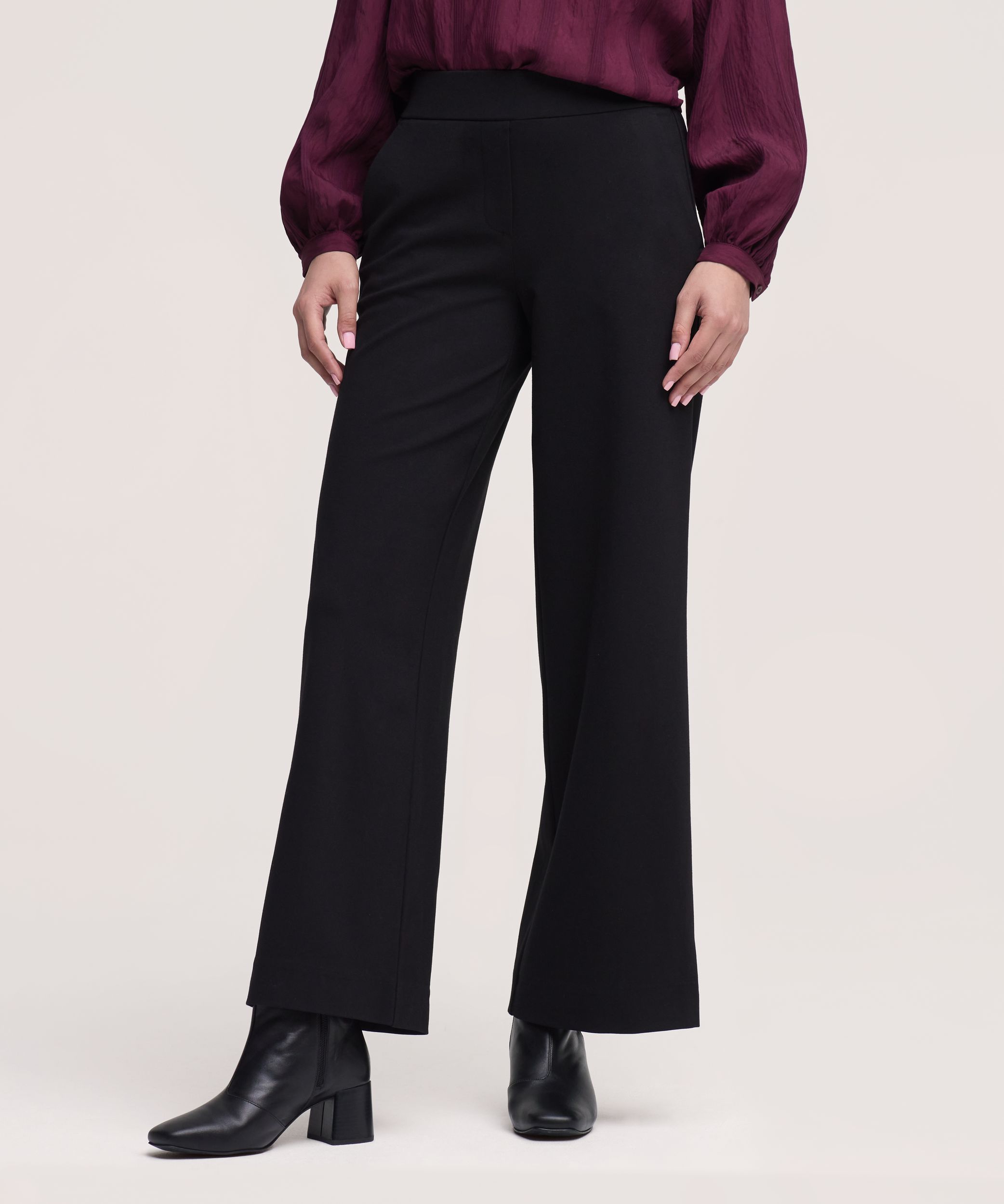 Pantalon facile à enfiler à jambe large pour femmes, Denver Hayes