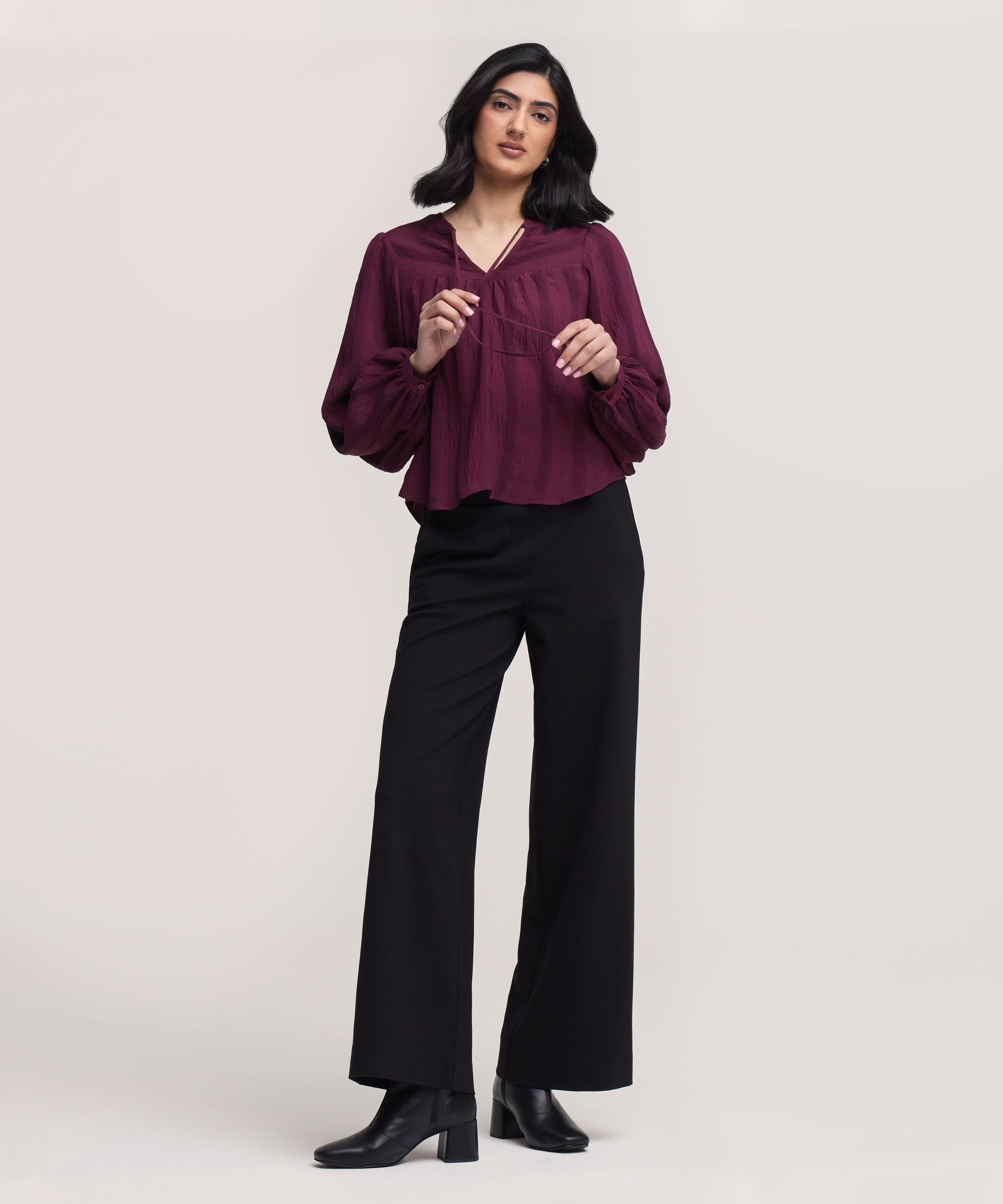 Pantalon facile à enfiler à jambe large pour femmes, Denver Hayes