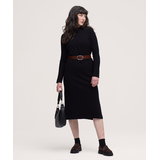 Denver Hayes Women's Double Knit Midi Sweater Dress Front_Flat