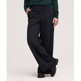 Pantalon facile à enfiler en tricot à jambe large et à motif pour femmes, Denver Hayes Front_Flat
