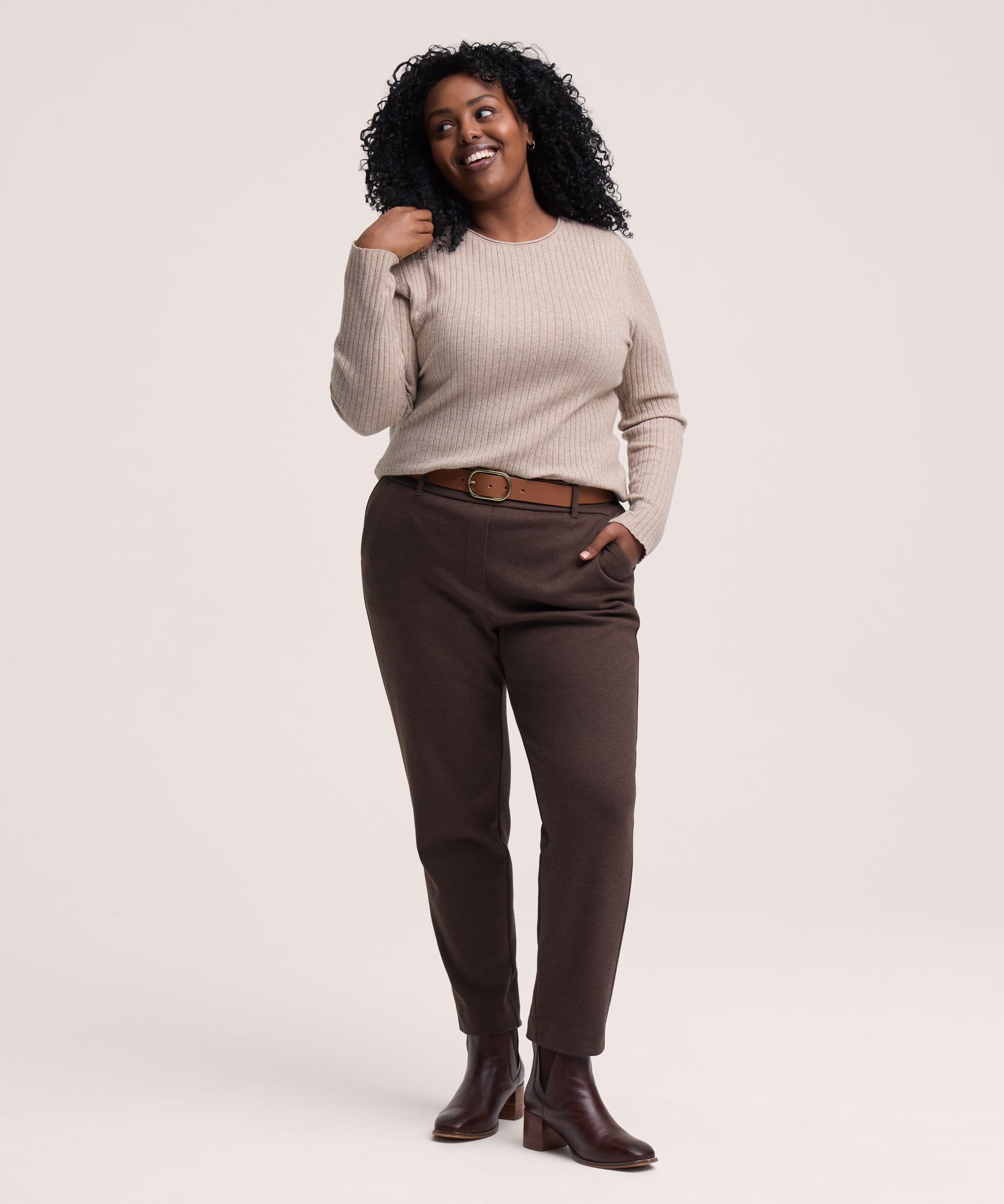 Pantalon facile à enfiler à motif pour femmes, Denver Hayes
