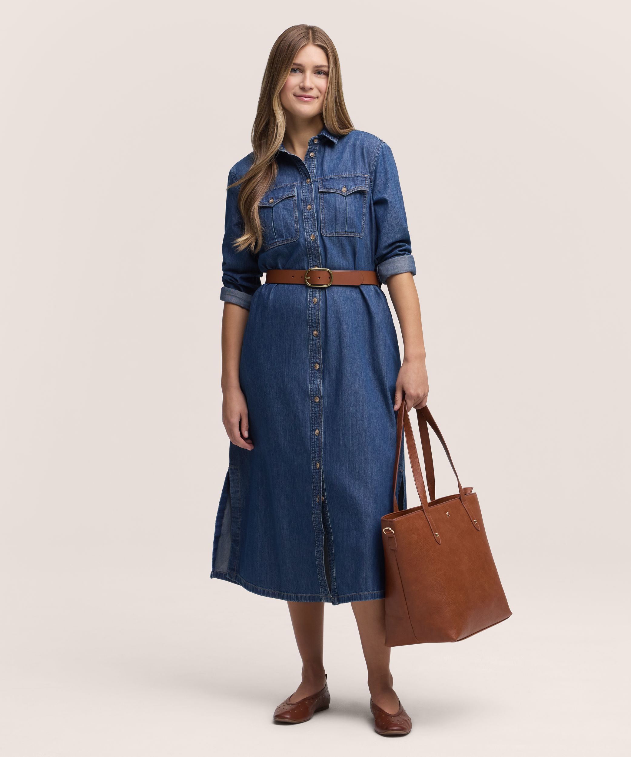 Denver Hayes Women's Denim Shirt Dress