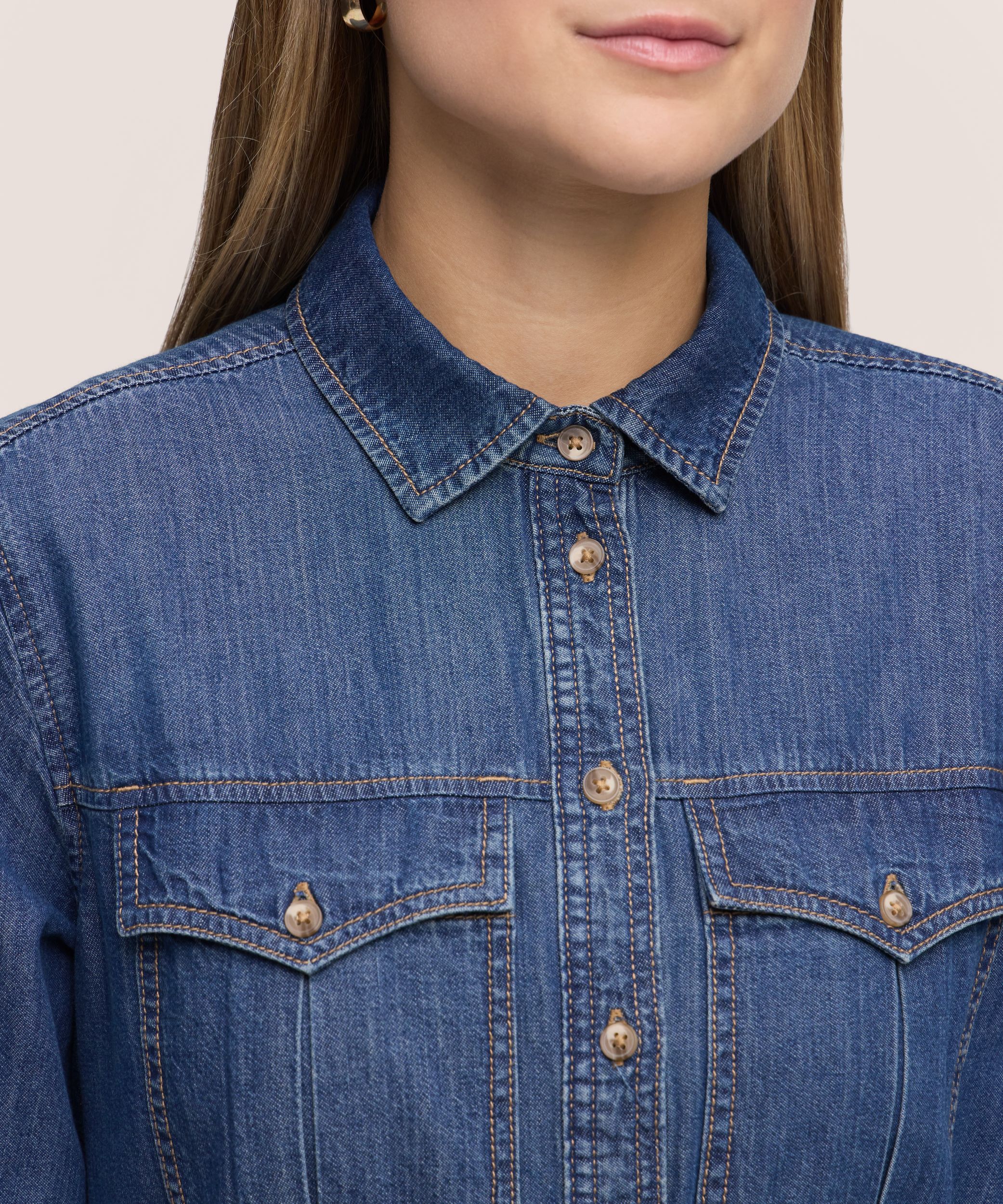 Denver Hayes Women's Denim Shirt Dress