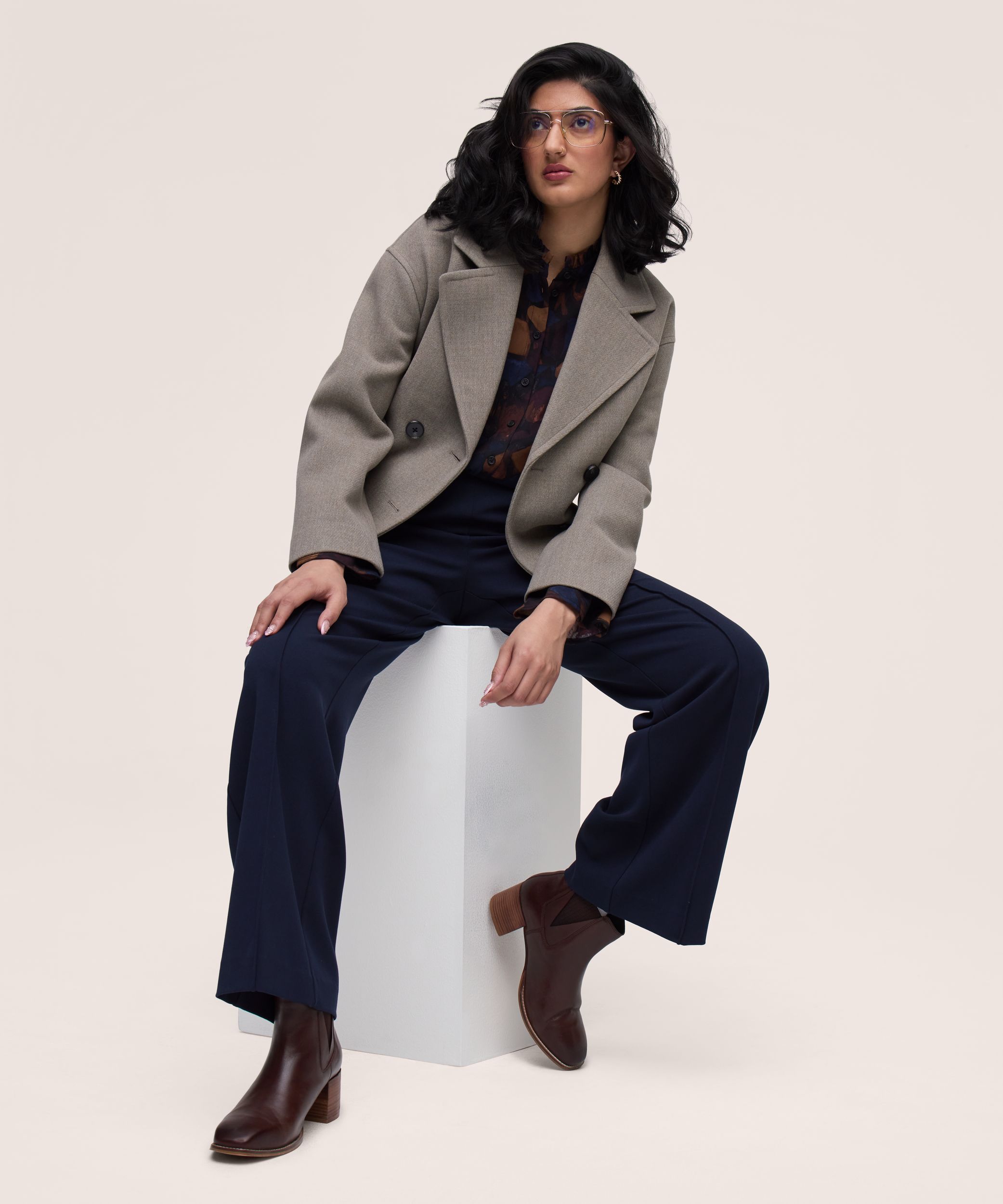 Pantalon à enfiler à drapé doux pour femmes, Denver Hayes