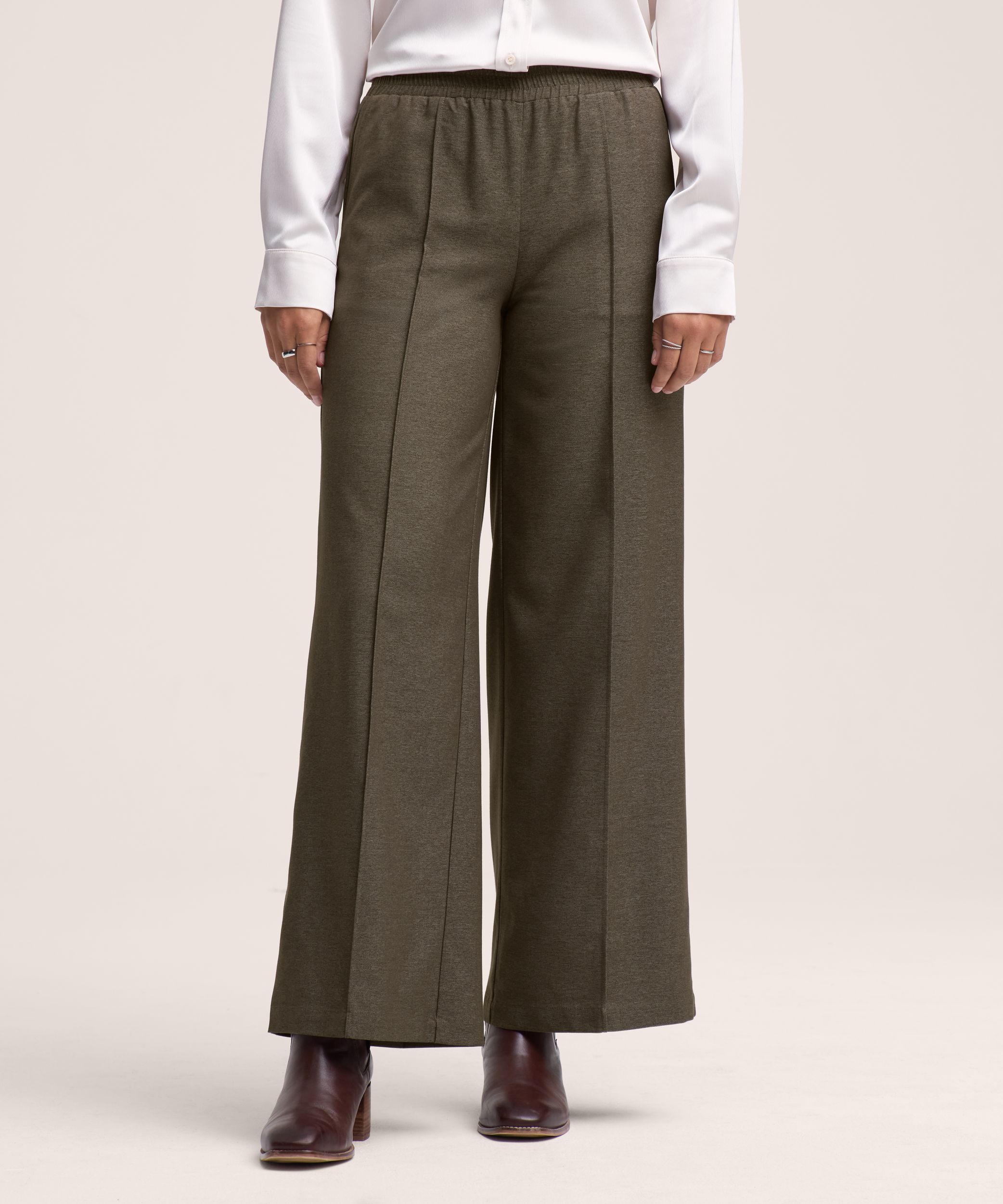 Pantalon en sergé doux à enfiler pour femmes, Denver Hayes