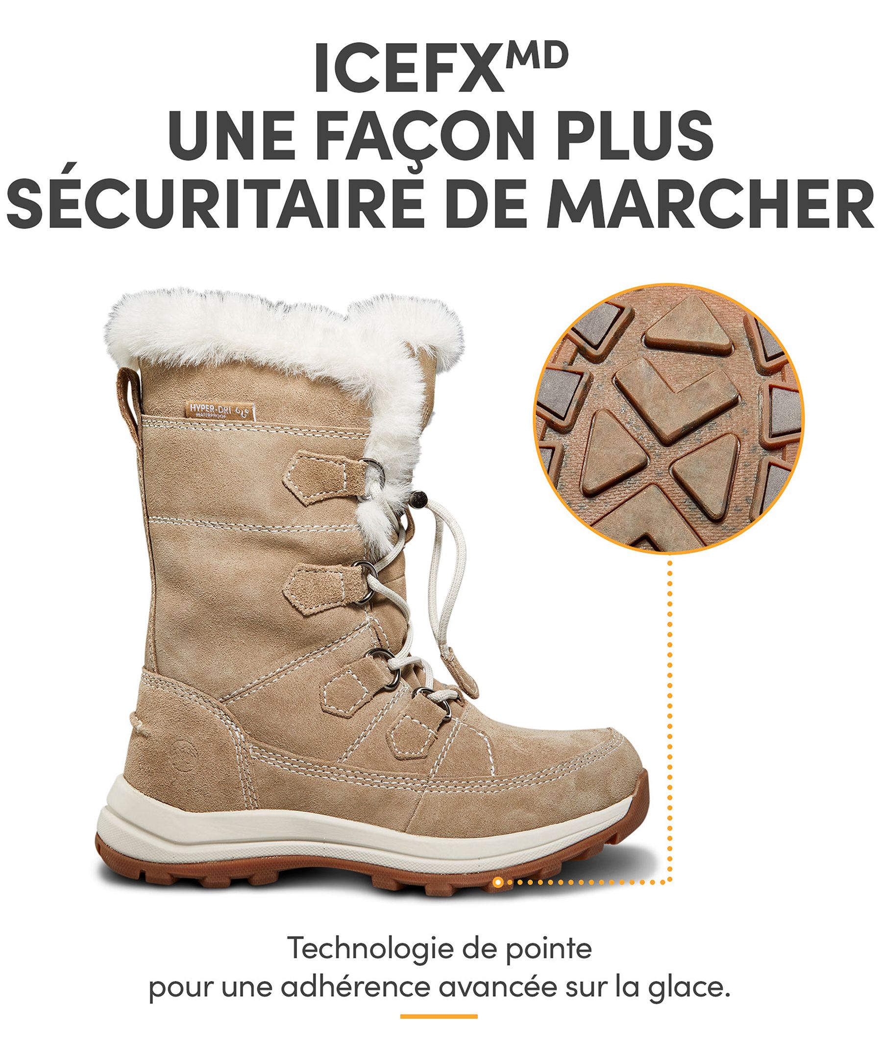 Bottes d'hiver ICEFXMD en cuir étanches à l’eau et à isolant T-Max, pour femmes, Ice Queen, WindRiver