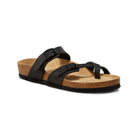 FarWest Women's Kelowna Cork Toe Loop Sandals Front_Three_Fourths_Angled_Right
