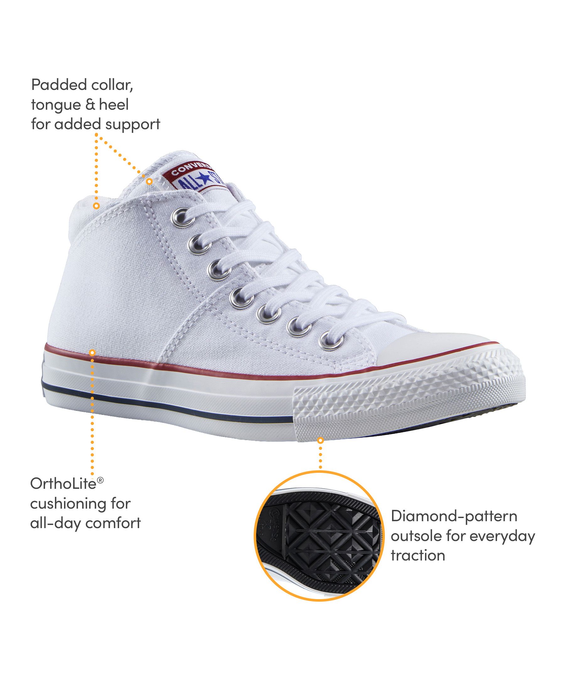 Converse Women's Chuck Taylor All Star Mid Top Canvas Madison Shoes