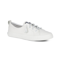 Chaussures de sport en cuir pour femmes, Sperry, Crest Vibe, blanc Front_Three_Fourths_Angled_Right