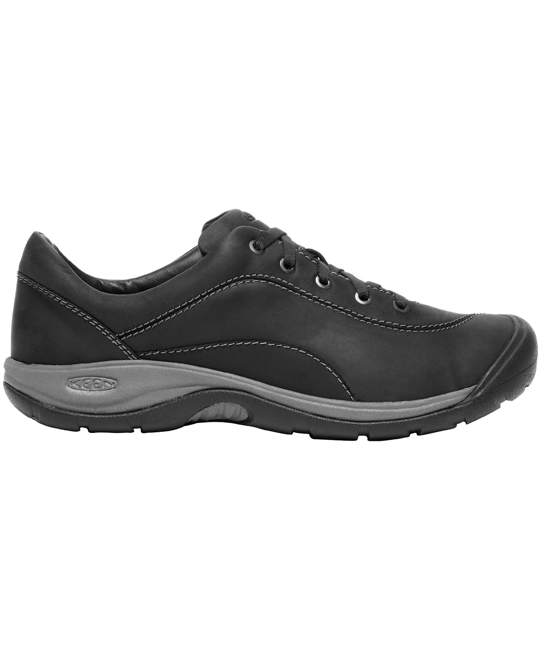 Keen Canada Outdoor Women's Presidio II Water Repellent Leather Hiking Shoes - Black/Grey