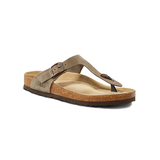FarWest Women's Vernon Cork Toe Thong Sandals - Taupe Front_Three_Fourths_Angled_Right
