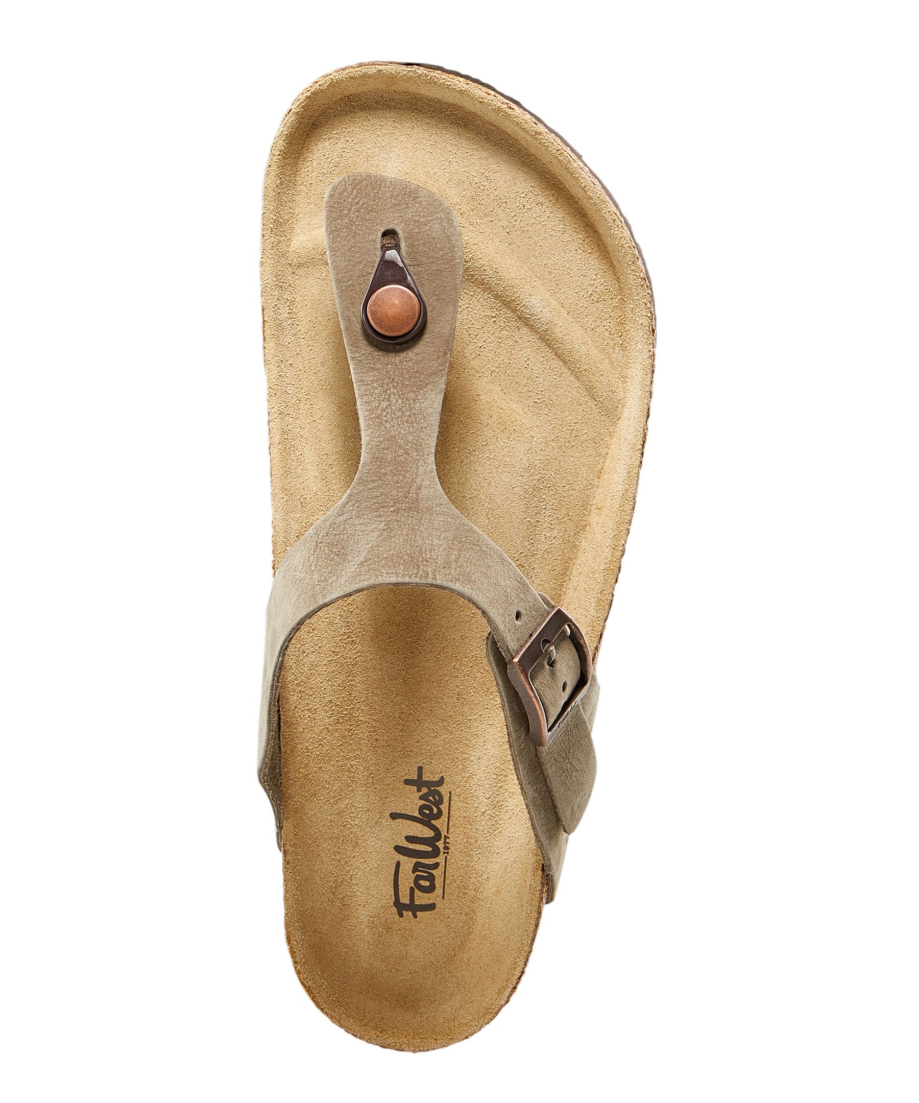 FarWest Women's Vernon Cork Toe Thong Sandals