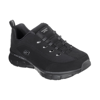 Skechers Women's Synergy 3.0 Sneaker Wide - Black Front_Three_Fourths_Angled_Right