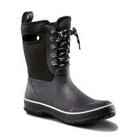 Bottes de pluie mi-hautes étanches à l'eau à lacets et avec néoprène pour femmes, Hurricane, WindRiver Front_Three_Fourths_Angled_Right